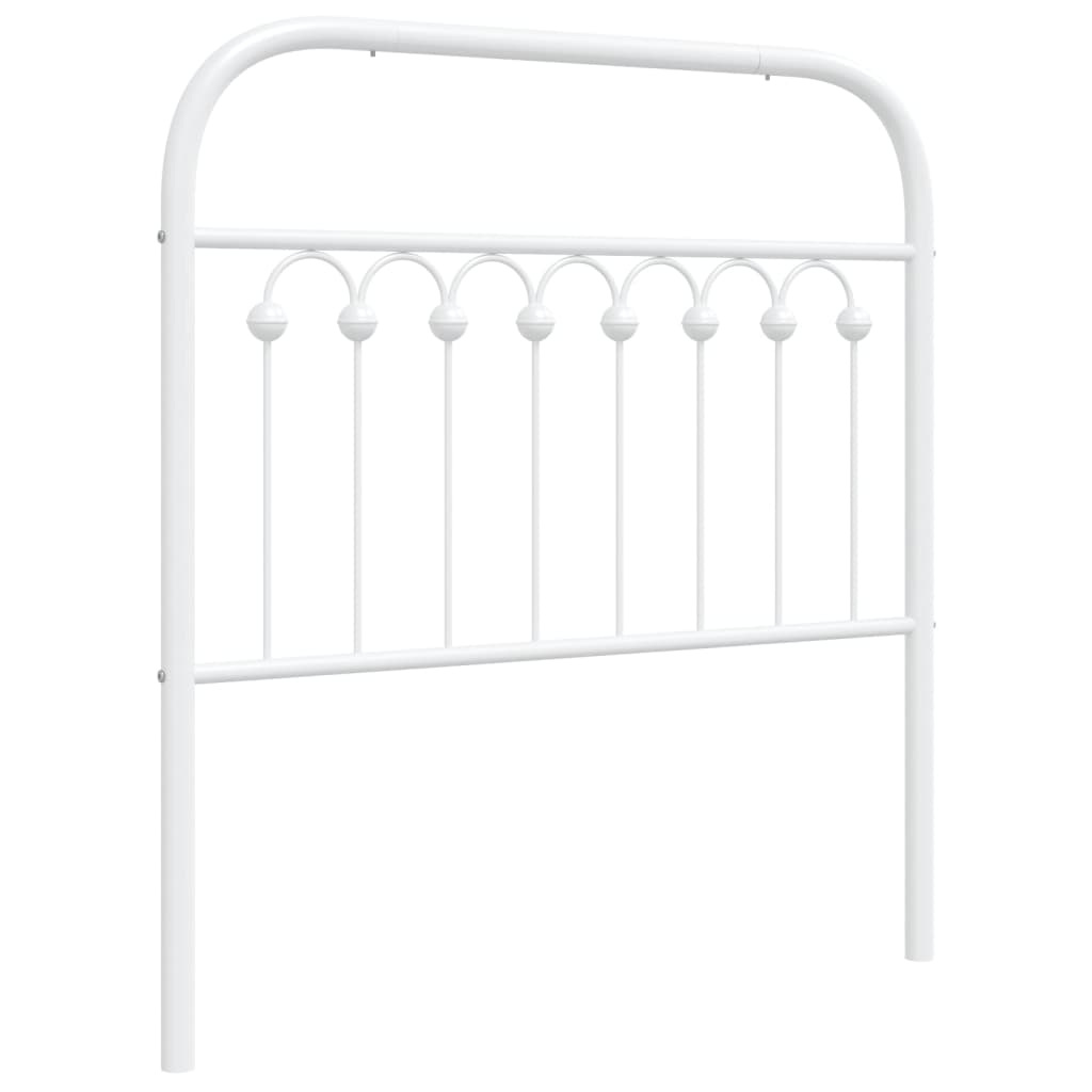 Hoofdbord 90 cm metaal wit