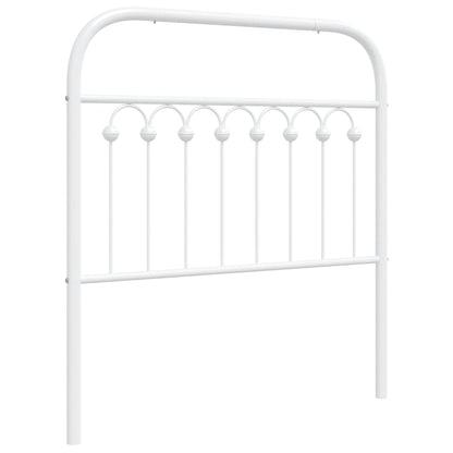 Hoofdbord 90 cm metaal wit