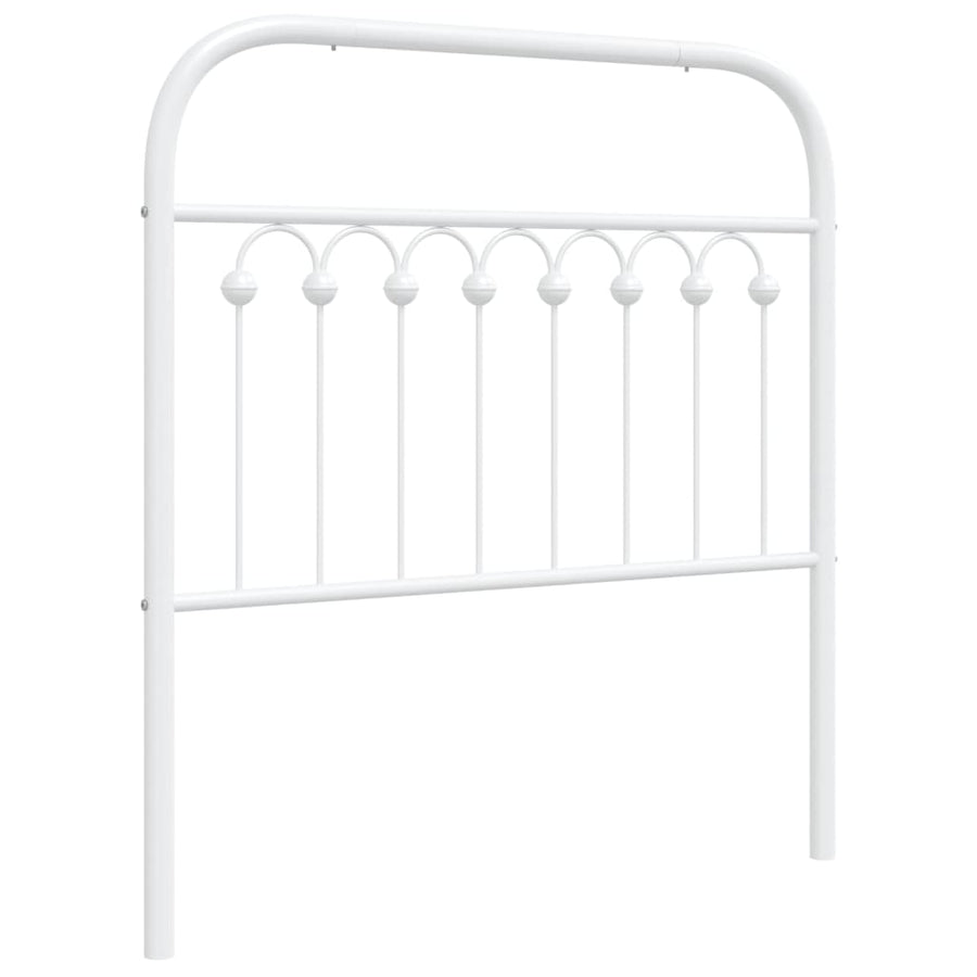 Hoofdbord 90 cm metaal wit