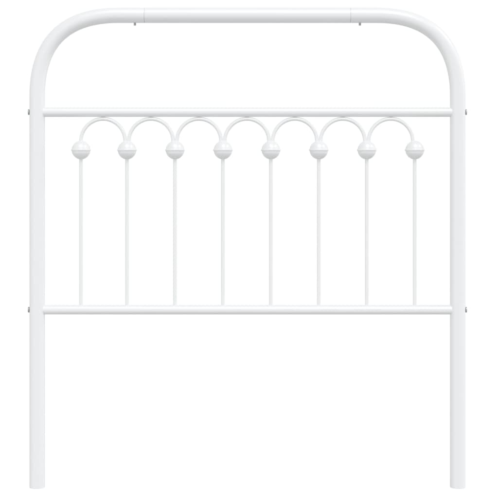 Hoofdbord 90 cm metaal wit