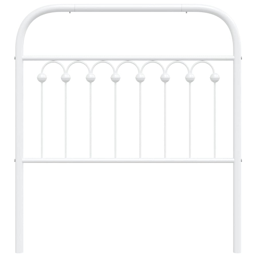 Hoofdbord 90 cm metaal wit