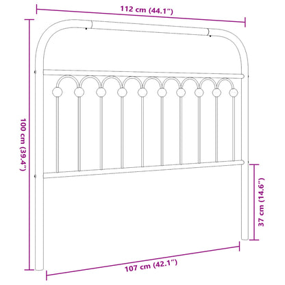 Hoofdbord 107 cm metaal wit