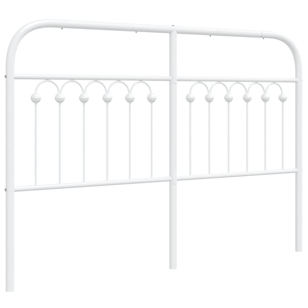 Hoofdbord 135 cm metaal wit