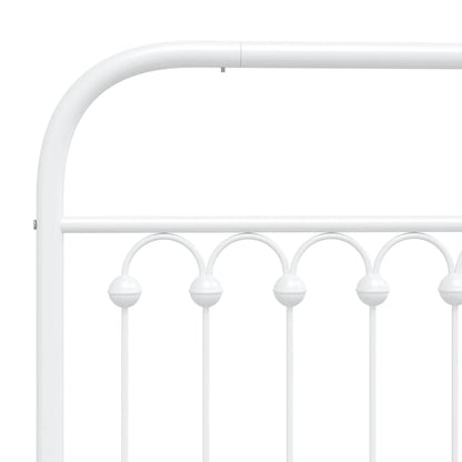 Hoofdbord 135 cm metaal wit