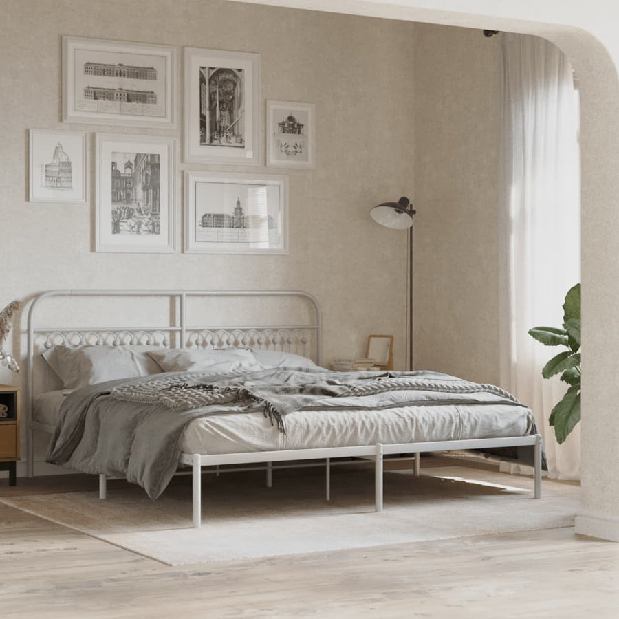 Hoofdbord 180 cm metaal wit