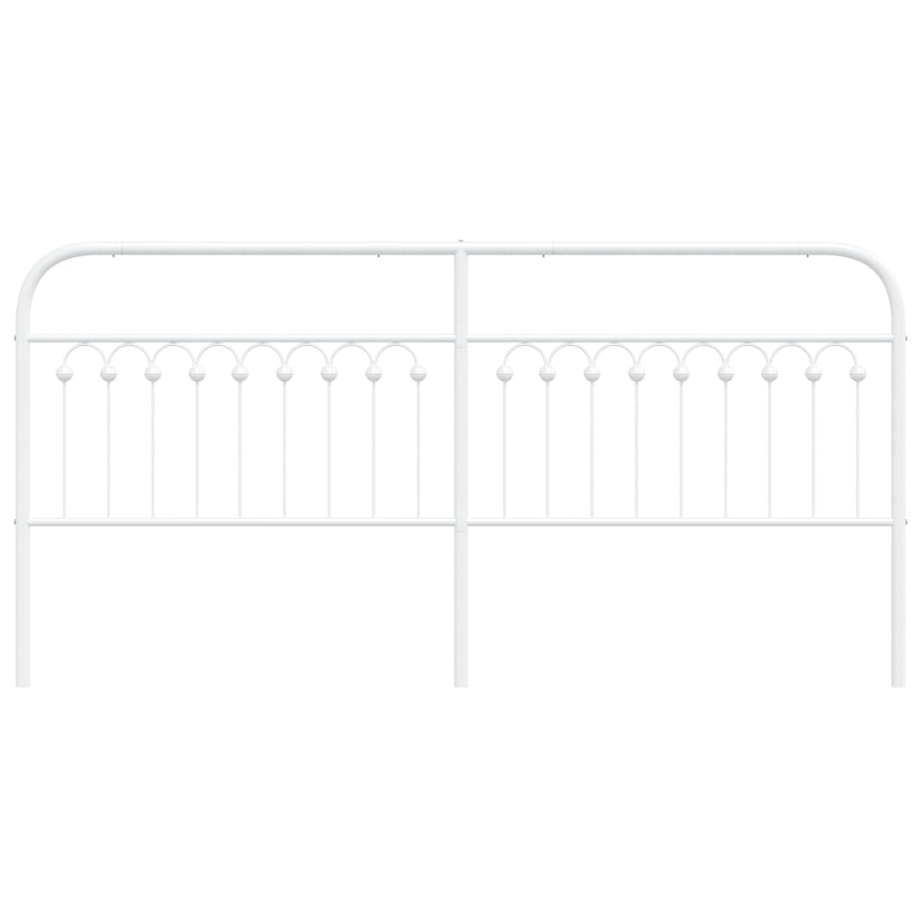 Hoofdbord 193 cm metaal wit