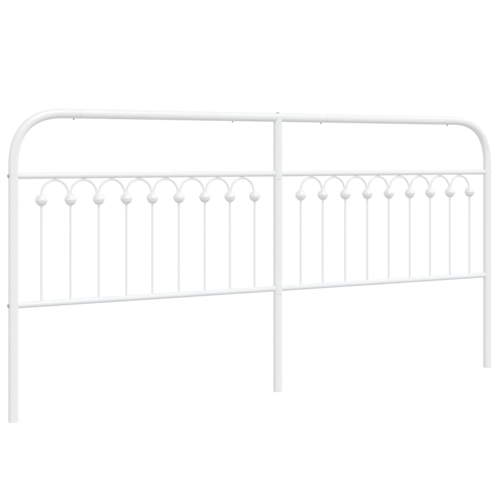 Hoofdbord 200 cm metaal wit