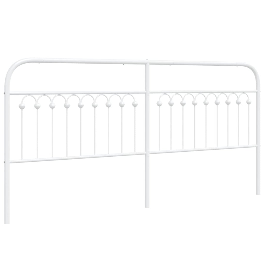 Hoofdbord 200 cm metaal wit