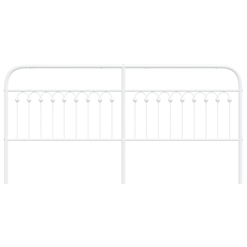 Hoofdbord 200 cm metaal wit