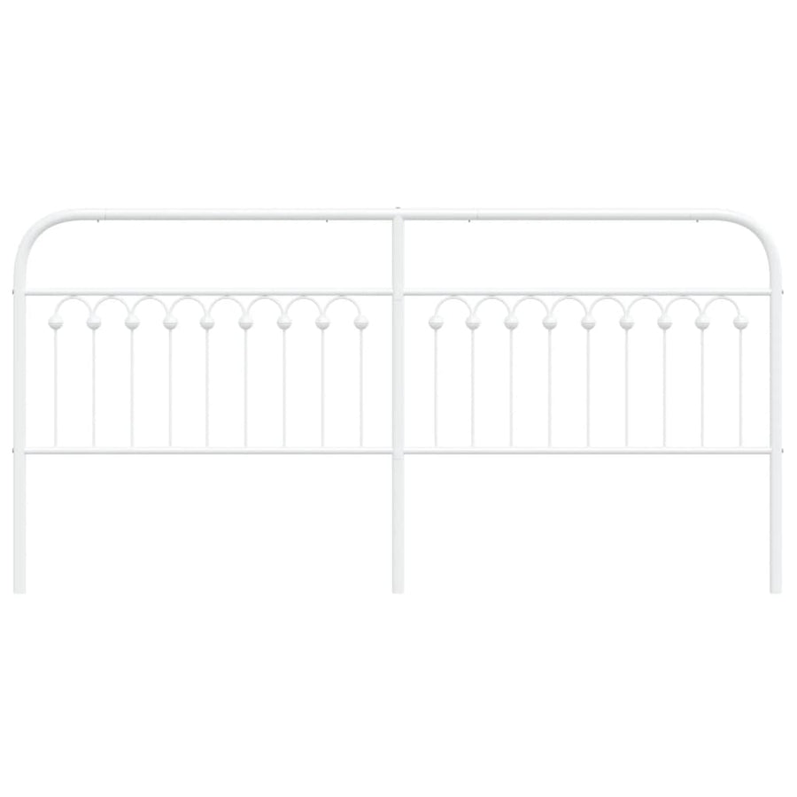 Hoofdbord 200 cm metaal wit