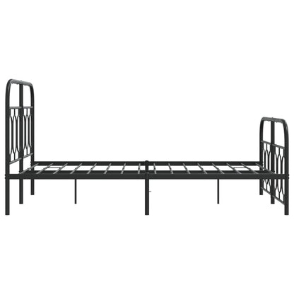 Bedframe met hoofd- en voeteneinde metaal zwart 120x190 cm
