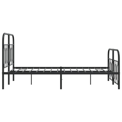 Bedframe met hoofd- en voeteneinde metaal zwart 120x200 cm