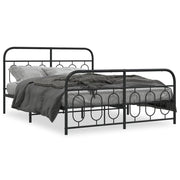 Bedframe metaal zwart 140x200 cm