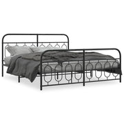 Bedframe metaal zwart 183x213 cm
