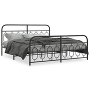 Bedframe metaal zwart 193x203 cm