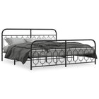 Bedframe metaal zwart 200x200 cm