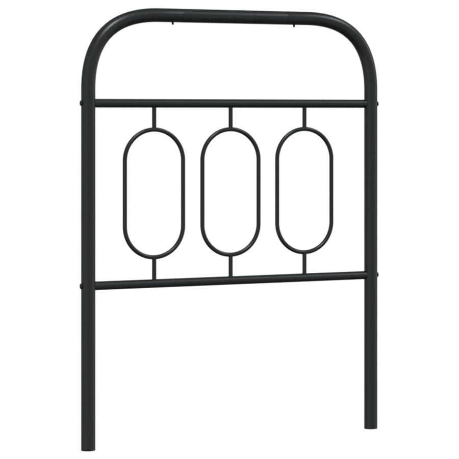 Hoofdbord 75 cm metaal zwart