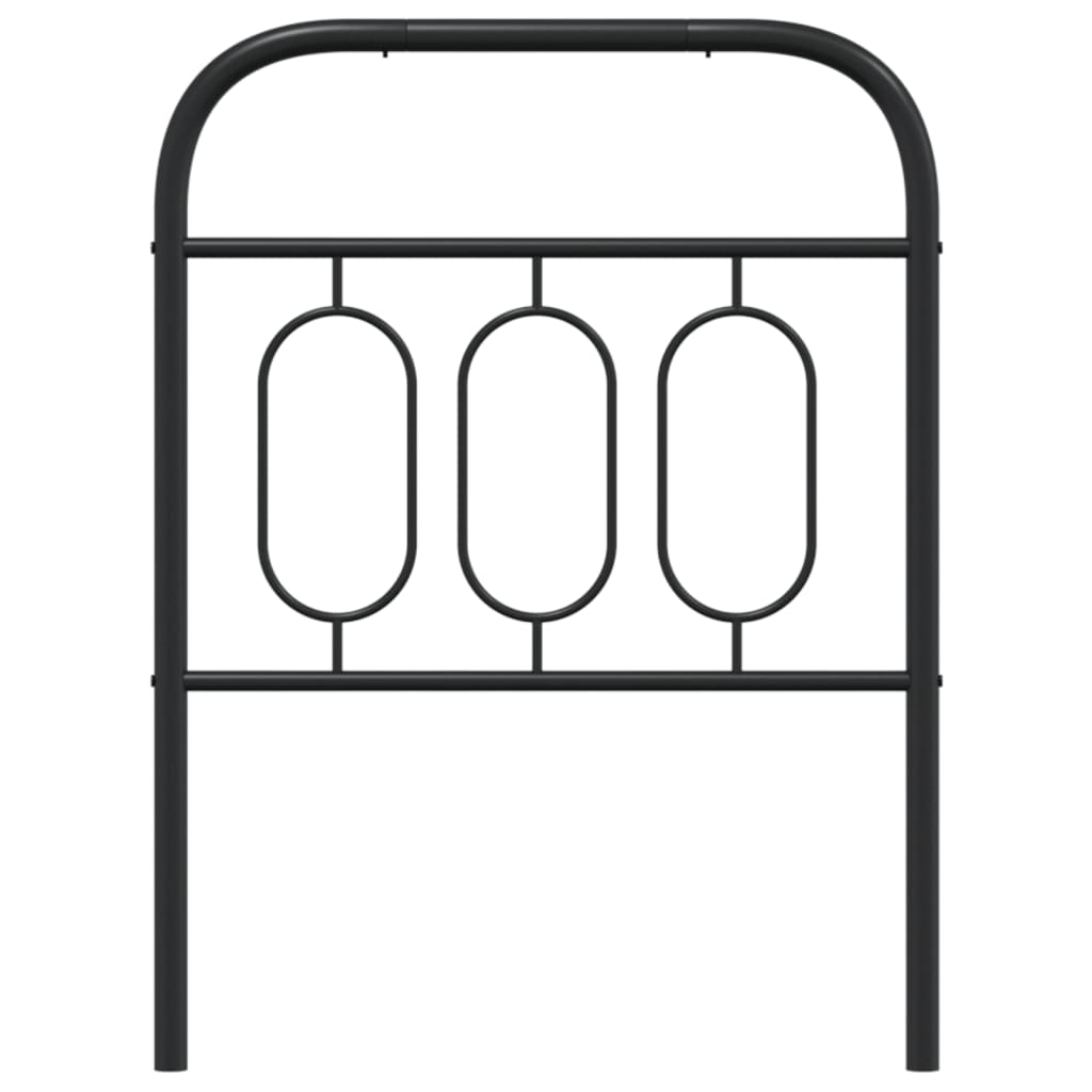 Hoofdbord 75 cm metaal zwart