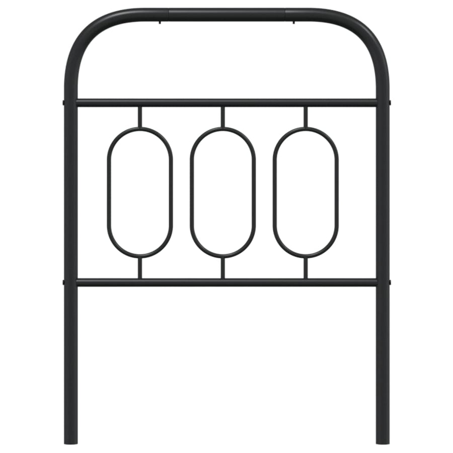 Hoofdbord 75 cm metaal zwart