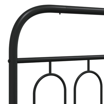 Hoofdbord 75 cm metaal zwart