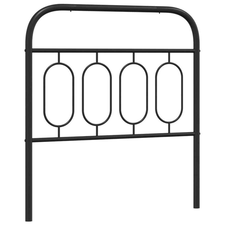 Vervangend hoofdbord 80 cm metaal zwart