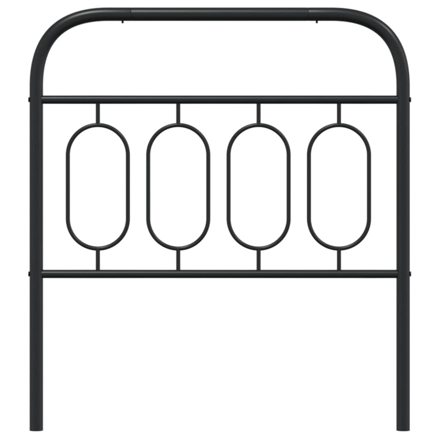 Vervangend hoofdbord 80 cm metaal zwart