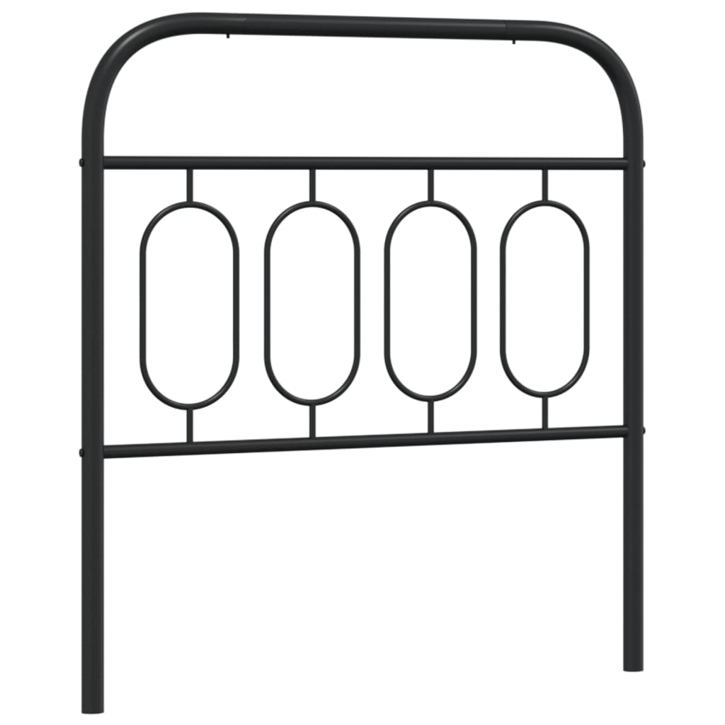 Hoofdbord 90 cm metaal zwart