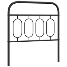 Hoofdbord 90 cm metaal zwart