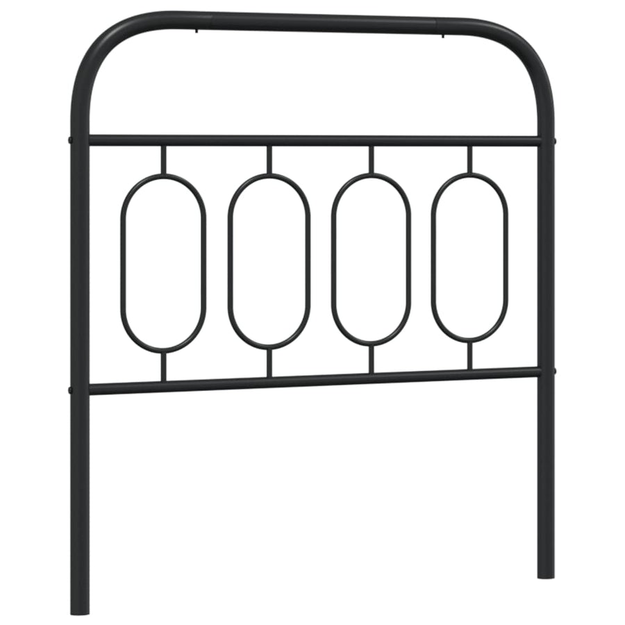Hoofdbord 90 cm metaal zwart