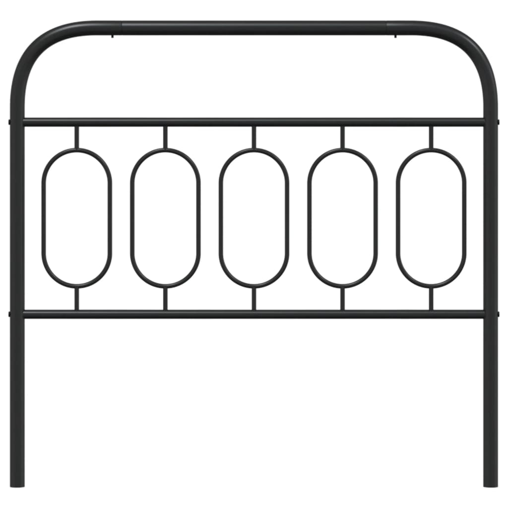 Hoofdbord 100 cm metaal zwart