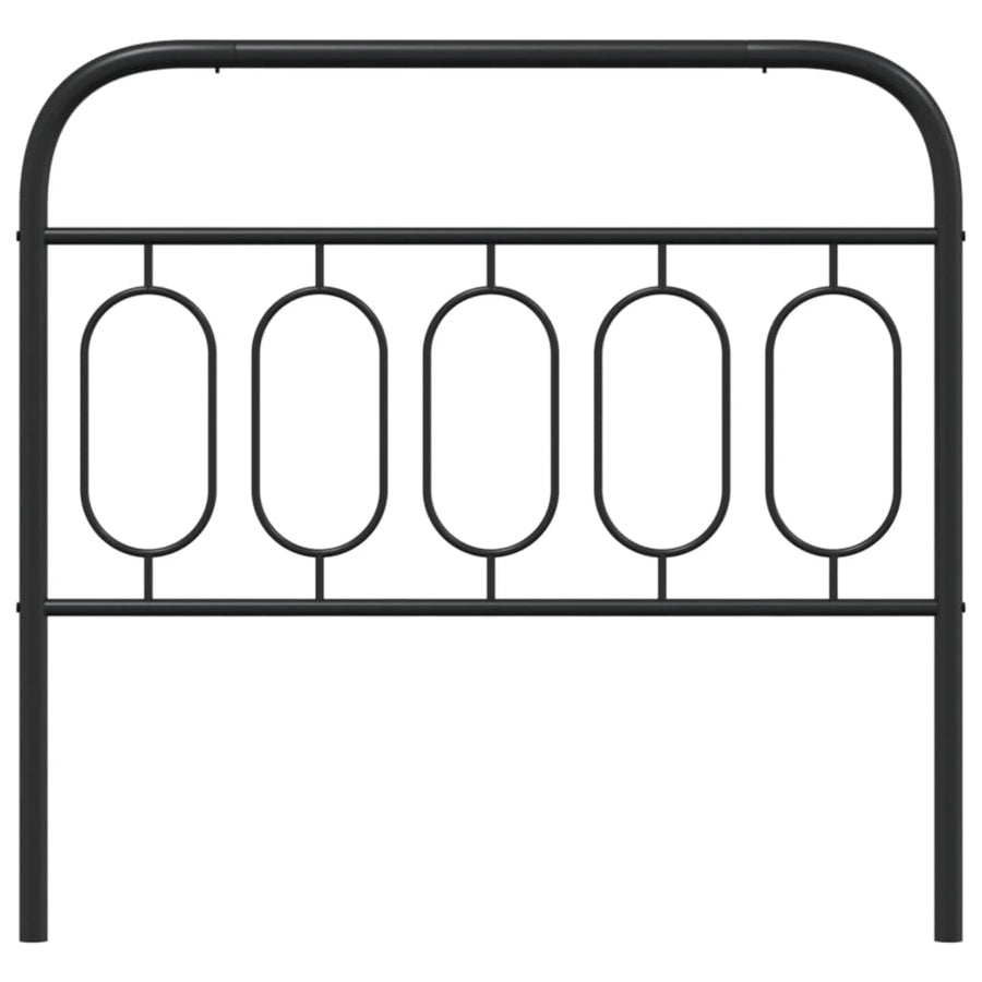 Hoofdbord 100 cm metaal zwart