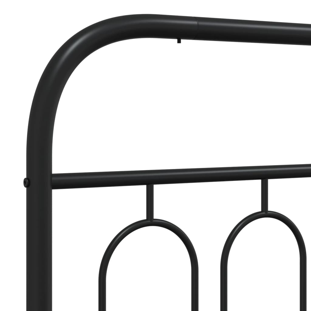 Hoofdbord 100 cm metaal zwart