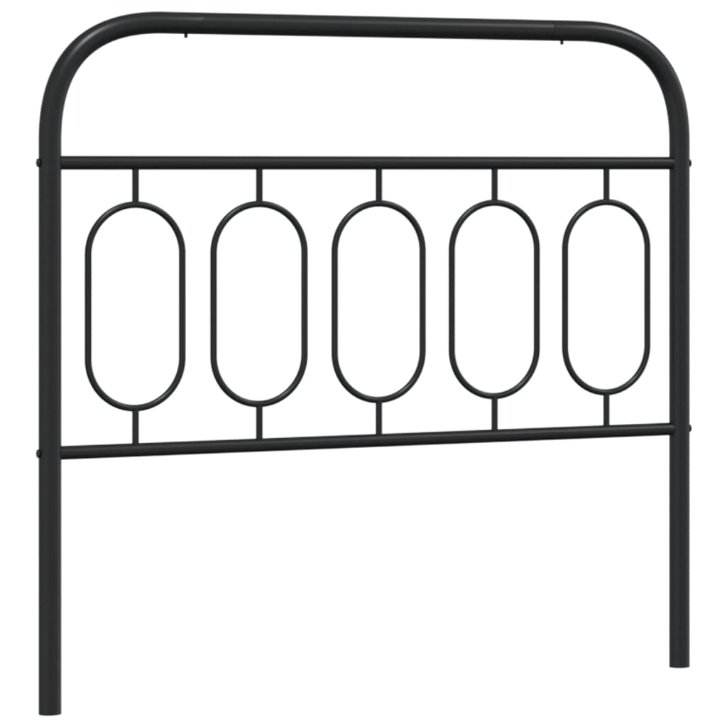 Hoofdbord 107 cm metaal zwart