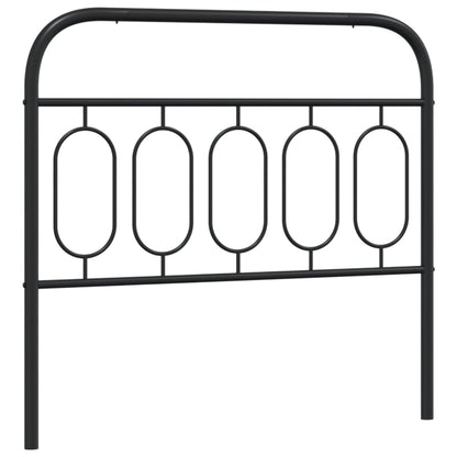 Hoofdbord 107 cm metaal zwart