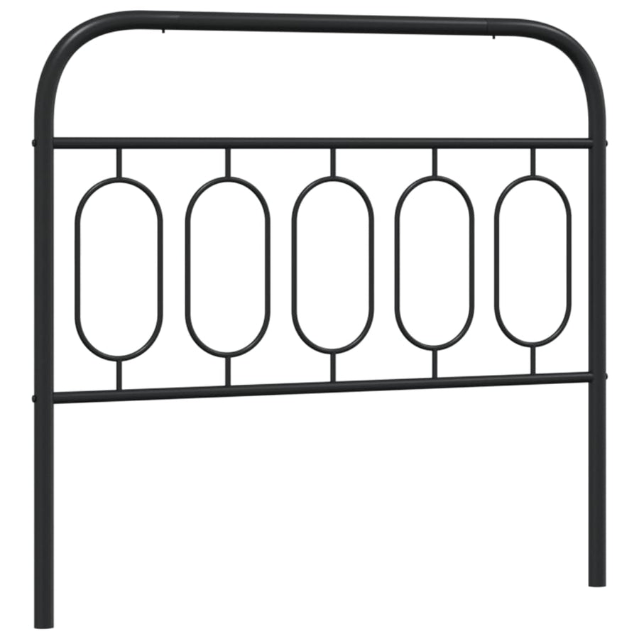 Hoofdbord 107 cm metaal zwart