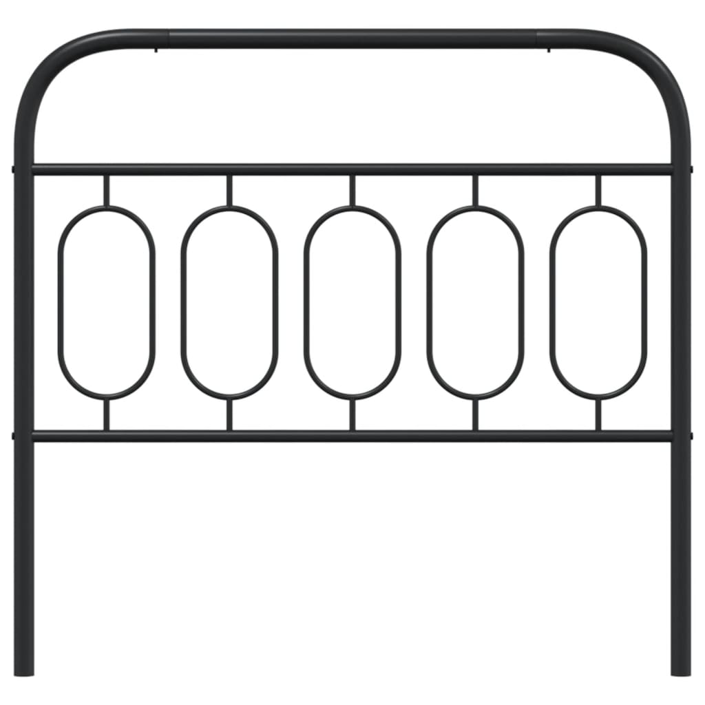 Hoofdbord 107 cm metaal zwart