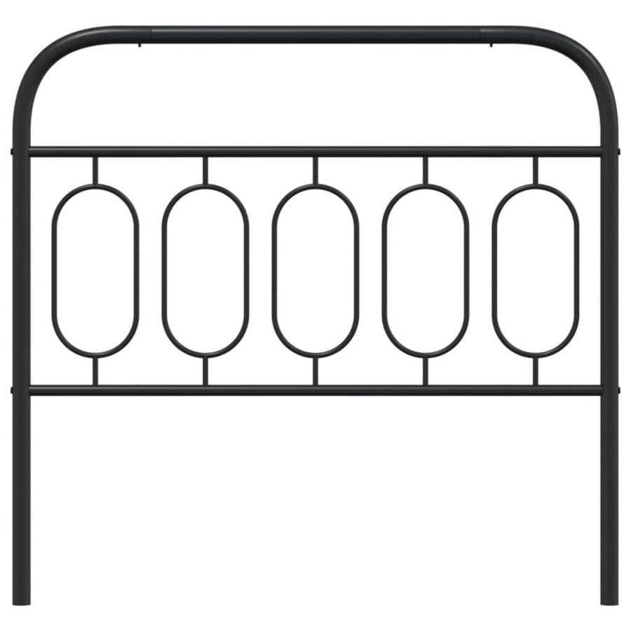 Hoofdbord 107 cm metaal zwart