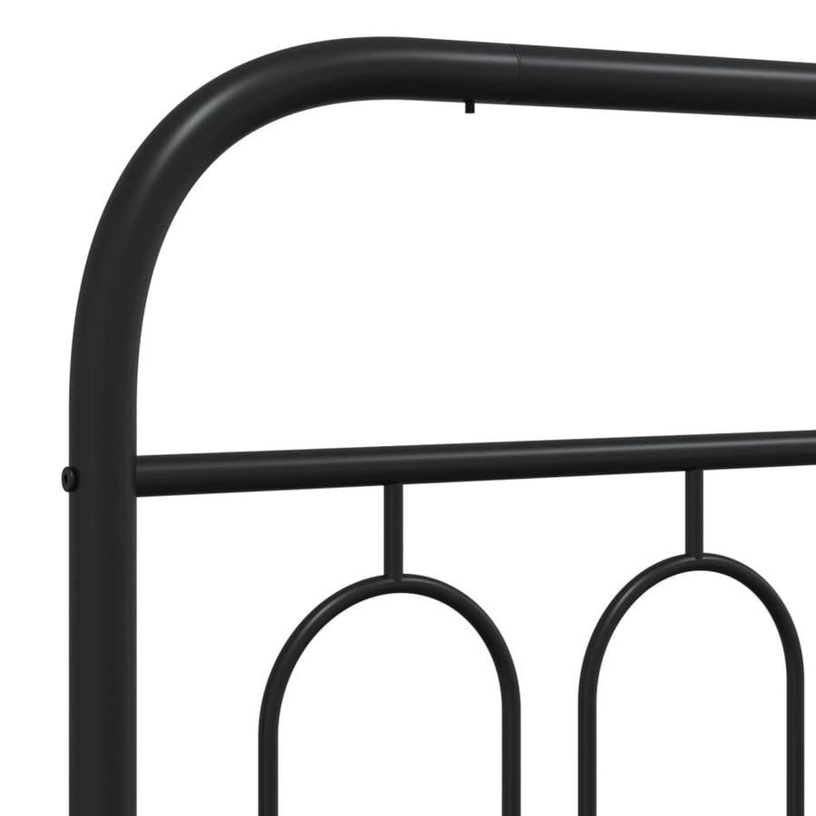 Hoofdbord 107 cm metaal zwart