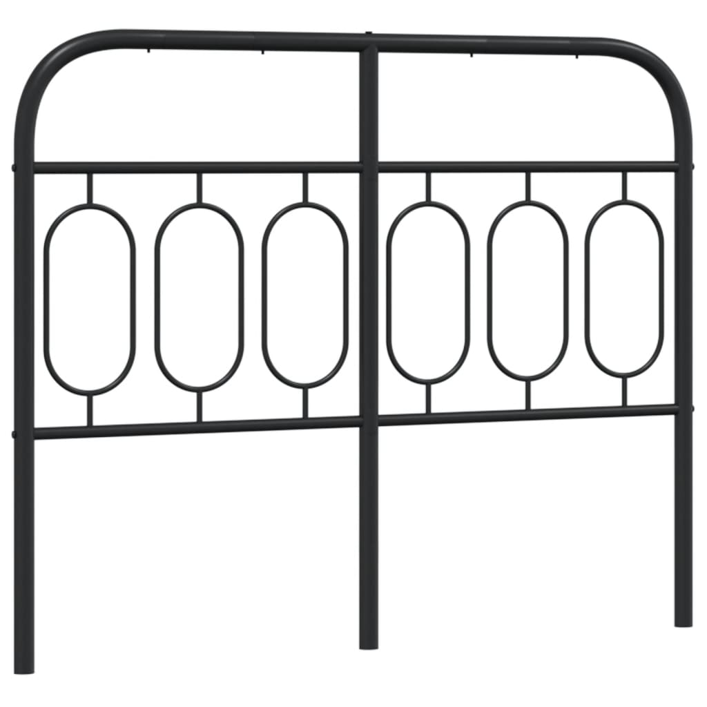 Hoofdbord 120 cm metaal zwart