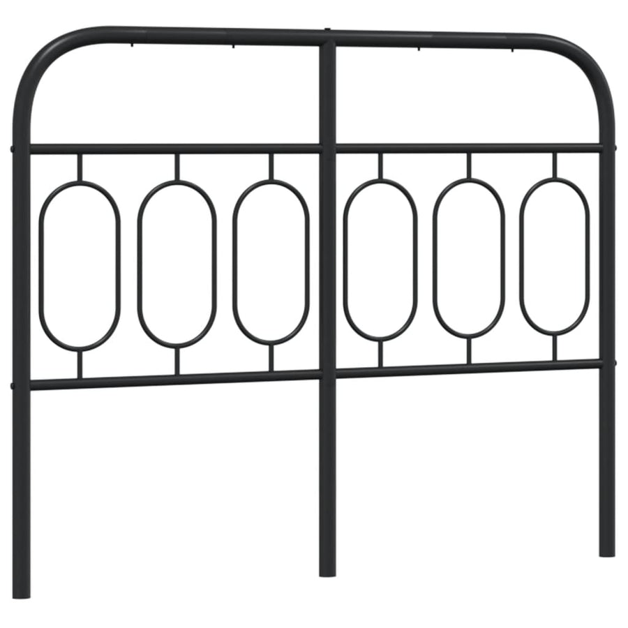 Hoofdbord 120 cm metaal zwart