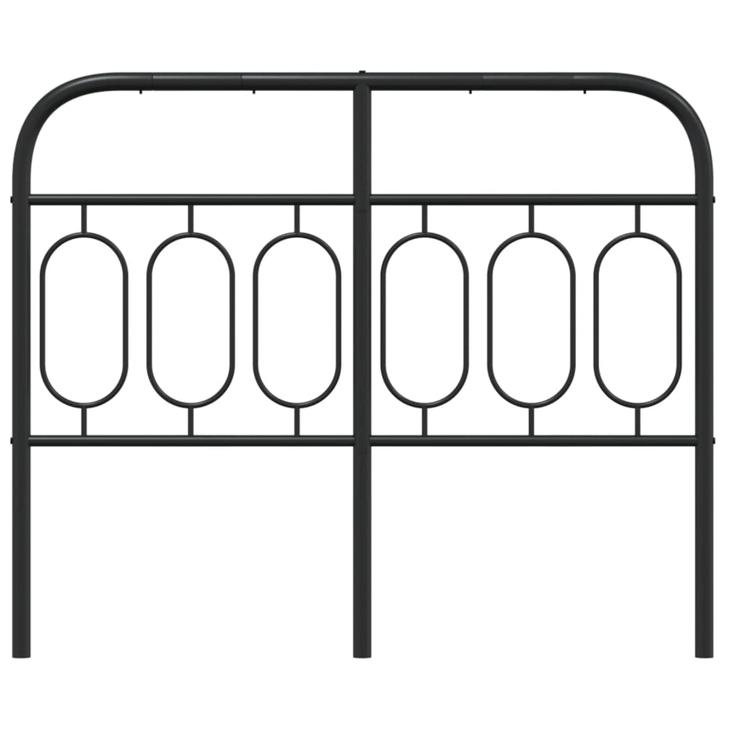 Hoofdbord 120 cm metaal zwart