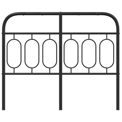 Hoofdbord 120 cm metaal zwart