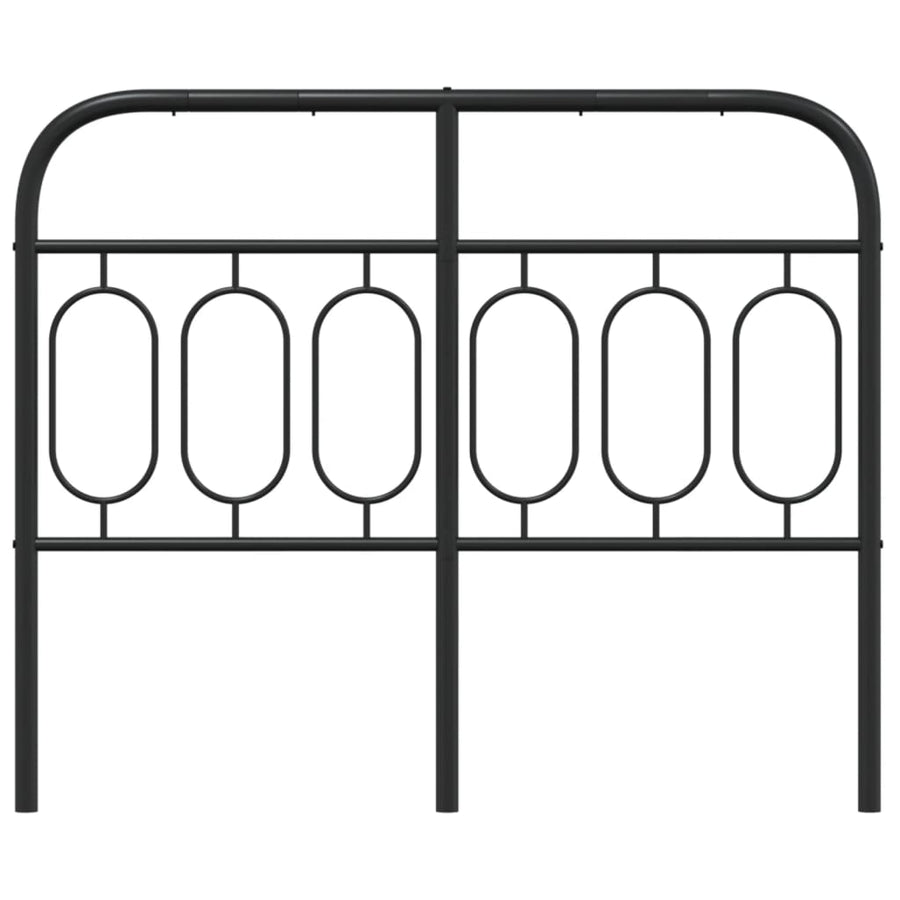 Hoofdbord 120 cm metaal zwart