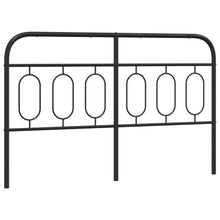 Hoofdbord 137 cm metaal zwart