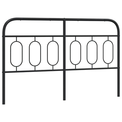 Hoofdbord 137 cm metaal zwart