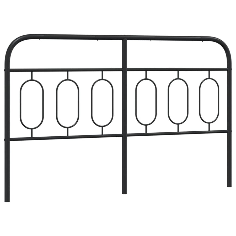 Hoofdbord 137 cm metaal zwart
