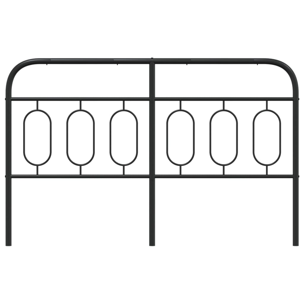 Hoofdbord 137 cm metaal zwart
