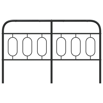 Hoofdbord 137 cm metaal zwart
