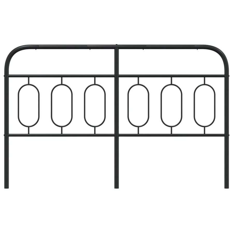 Hoofdbord 137 cm metaal zwart