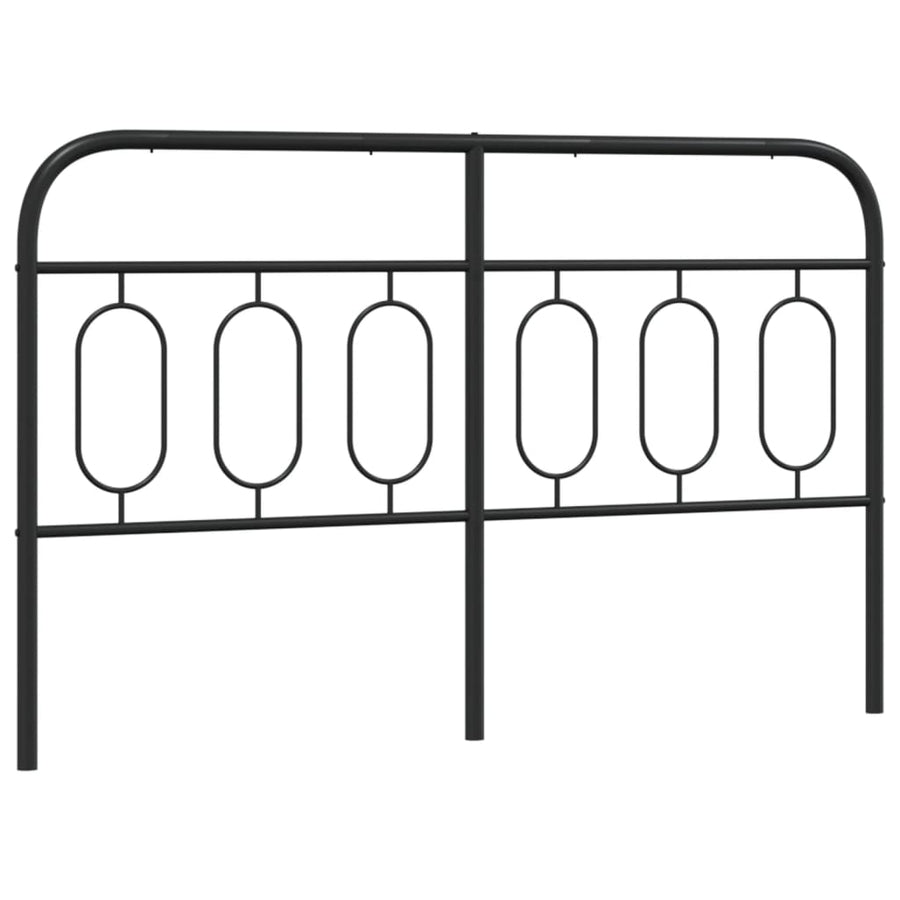 Hoofdbord 150 cm metaal zwart